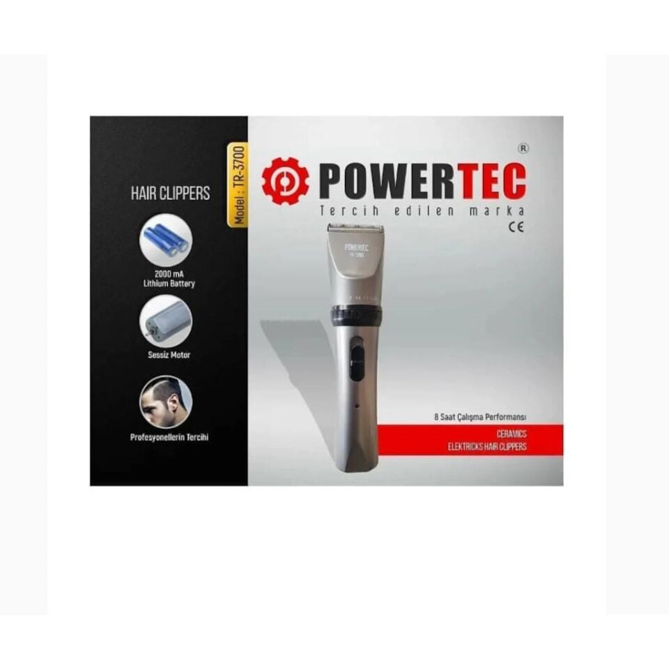 Powertec TR 3700 Şarjlı Saç Kesme ve Ense Makinesi Büyük