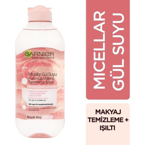 Garnier Micellar Gül Suyu Kusursuz Makyaj Temizleme & Işıltı 400 Ml