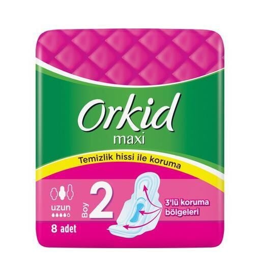 Maxi Hijyenik Ped Uzun Tekli Paket 8 Ped