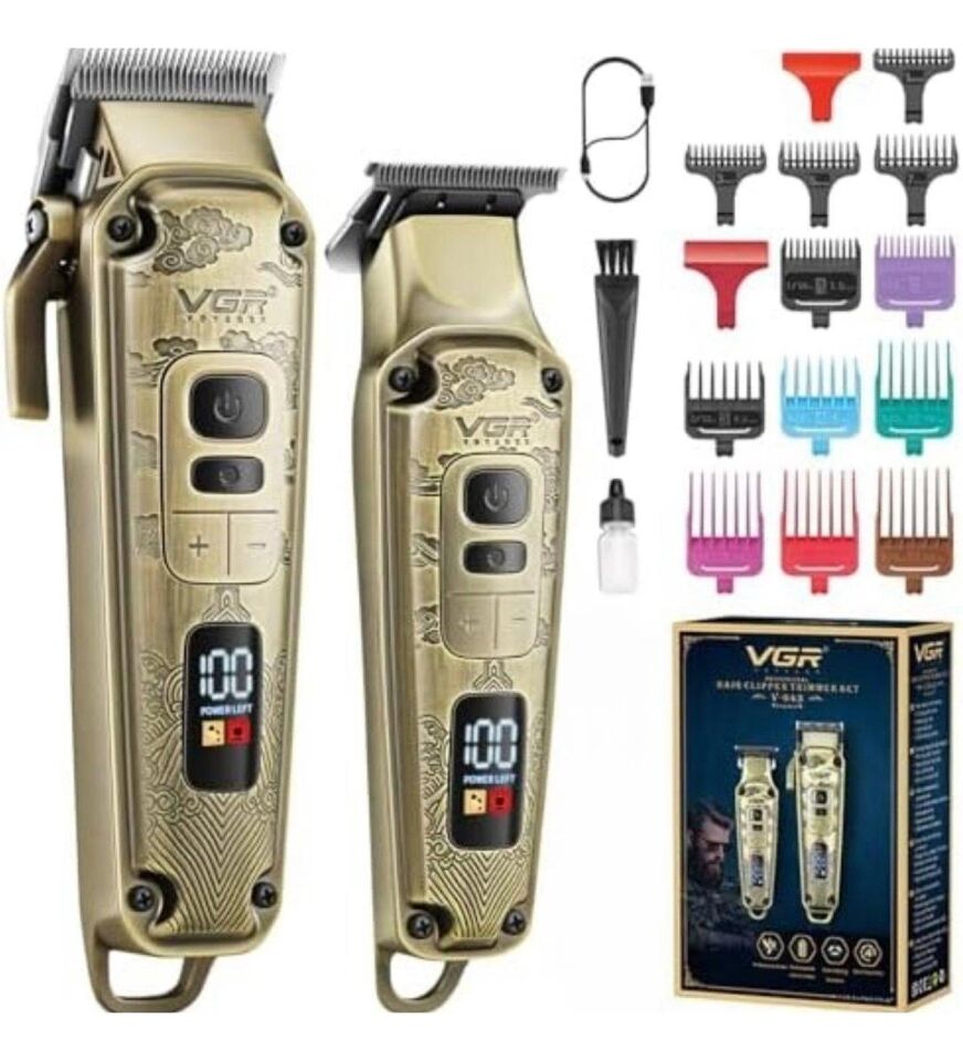 VGR W-643  Profesyonel Saç Kesme Makinesi Set – Şarjlı ve Sessiz Motorlu Tıraş Makinesi