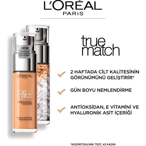 Loreal True Match Foundation 2.R/2.C Rose Vanilla 30 Ml Nemlendirme Etkili
